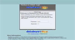 Desktop Screenshot of database.websitesinaflash.com